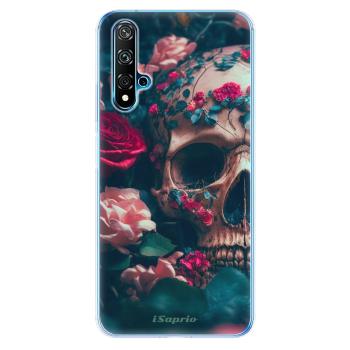 Odolné silikonové pouzdro iSaprio - Skull in Roses - Huawei Nova 5T