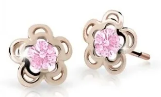 Cutie Jewellery Půvabné dětské náušnice z růžového zlata C2204-30-X-4 růžová
