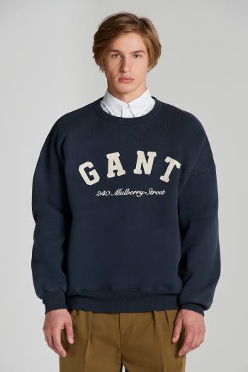 MIKINA GANT GRAPHIC C-NECK SWEAT EVENING BLUE