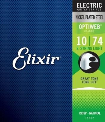 Elixir 19062 Optiweb Light 8 String Struny pro elektrickou kytaru