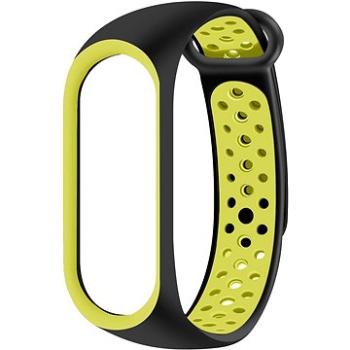 Eternico Sporty pro Xiaomi Mi band 5 / 6 / 7 solid black and yellow (APW-XMI7SP-SBY)