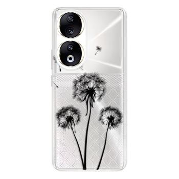 Odolné silikonové pouzdro iSaprio - Three Dandelions - black - Honor 90 5G