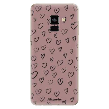 Odolné silikonové pouzdro iSaprio - Heart Dark - Samsung Galaxy A8 2018