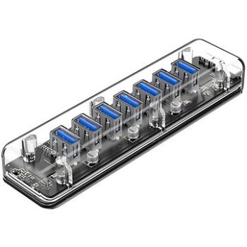 Orico microUSB Hub 7xUSB-A 3.0 Transparent thin (F7U-U3-CR-BP)