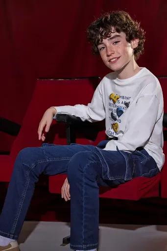 Dětské rifle Mayoral soft denim jogger