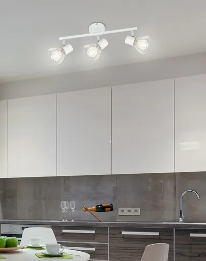 Nástěnná lampa Fly s páskem e14 bílá/chrom