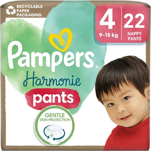 Pampers Harmonie Pants Size 4 plenkové kalhotky 9-15 kg 22 ks