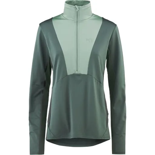 KARI TRAA KAREN H/Z MIDLAYER Dámská fleece mikina, zelená, velikost