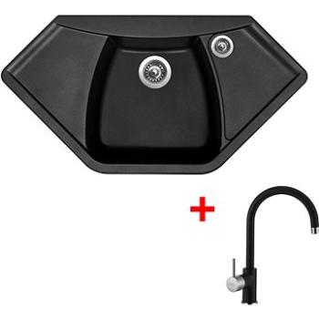 SINKS NAIKY 980 Pureblack+VITALIA GR (NA98026VIGR26)