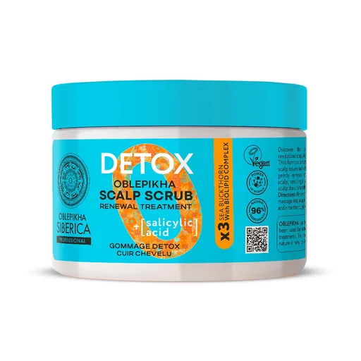 Natura Siberica Detoxikační peeling pro vlasovou pokožku Oblepikha (Scalp Scrub) 300 ml