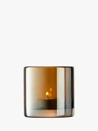 Svícen na čajovou svíčku Epoque, v. 8,5 cm, lesklý jantar - LSA international