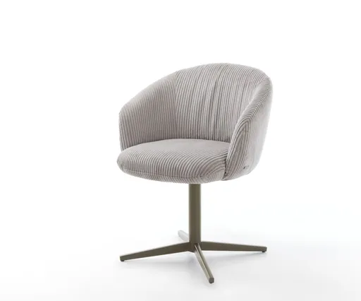 Jídelní židle Caja-Flex s područkami manšestr stříbrnošedá