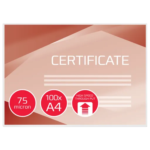 GBC Laminovací kapsy pro rychlou laminaci, 75 mic (100)