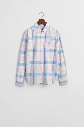 KOŠILE GANT CHECKED OXFORD BD LS SHIRT LIGHT PINK