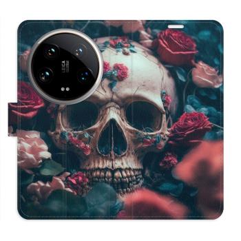 Flipové pouzdro iSaprio - Skull in Roses 02 - Xiaomi 14 Ultra