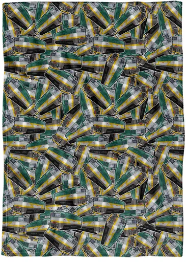 Deka Brejlovec zelený – pattern (Podšití beránkem: NE)