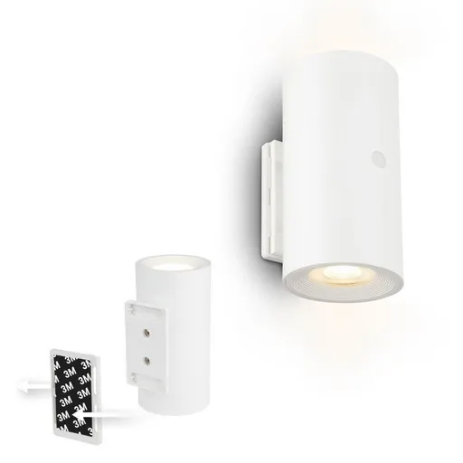 BRILONER Isy nástěnné svítidlo - 2W, 200lm, nabíjecí, LED, dotykový vypínač, stmívatelné, bílé 3942016