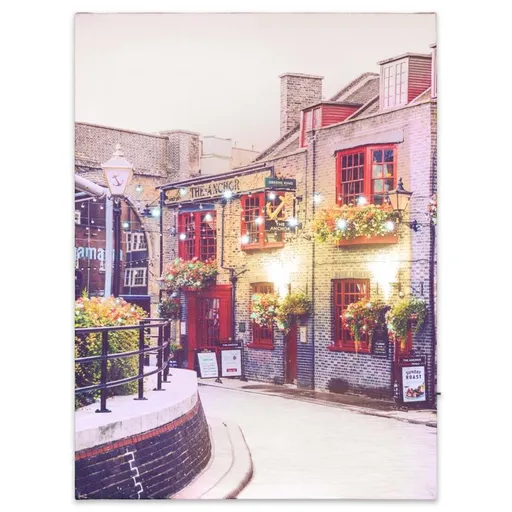 MAXXIVA® 74512 Nástěnná malba restaurace v přístavu, 32 LED, 30 x 40 cm