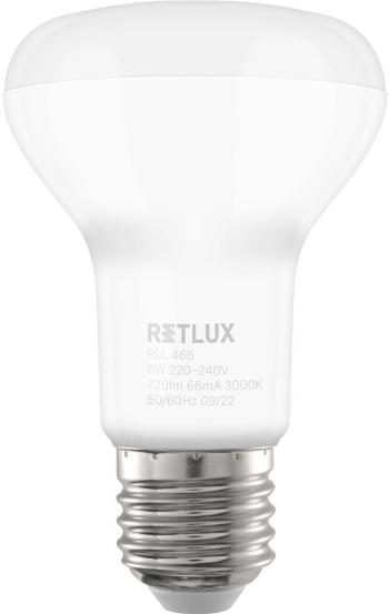 LED izzó RETLUX RLL 465 R63 E27 Spot 8W WW