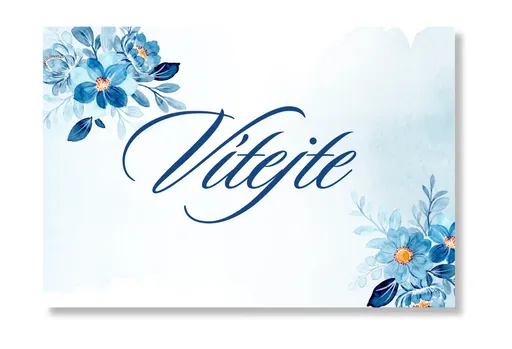 Personal Uvítací tabule - Modré květiny