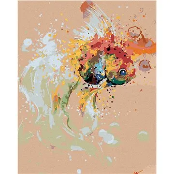 Diamondi - Diamantové malování - ABSTRAKTNÍ RYBKA, 40x50 cm, bez rámu a bez vypnutí plátna (602188A)