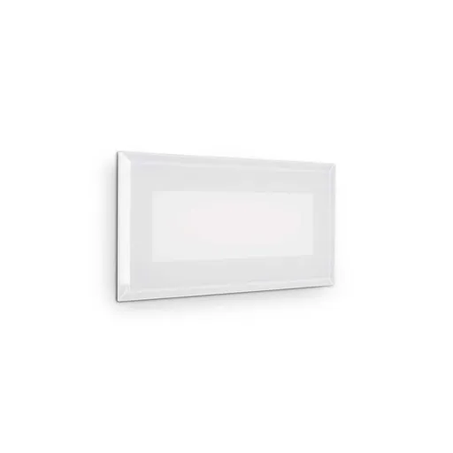 LED Venkovní nástěnné zápustné svítidlo Ideal Lux INDIO RECESSED 08W 255804 8W 1170lm 3000K IP65 19cm bílé