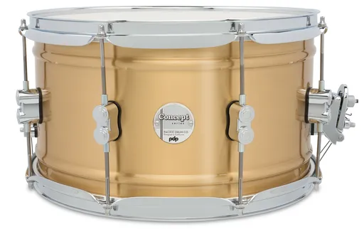 PDP 14" x 8" Concept Metal Satin Brushed Brass Snare Drum (rozbalené)
