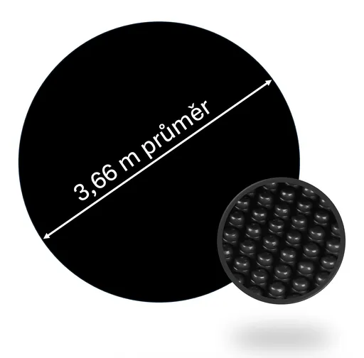 Planet Pool Solární plachta  pro bazény o průměru 3,6 m SOP0046 černá