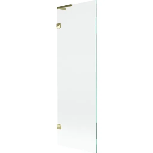 MEXEN/S Lunar L vanová zástěna FIX 60 x 150, transparent, zlatá 897L-060-000-50-00