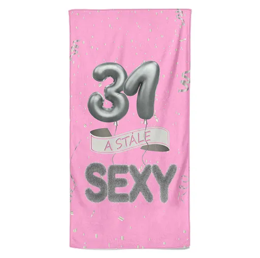 Osuška Stále sexy – růžová (věk: 31, Velikost osušky: 100x170cm)