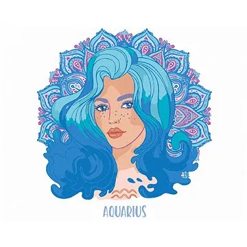 Diamondi - Diamantové malování - ŽENA VODNÁŘ, 40x50 cm, Vypnuté plátno na rám (607031B)