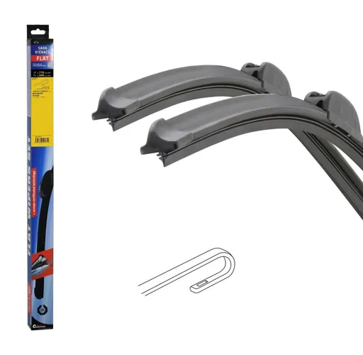 Compass 69740 Stěrače FLAT SET (HOOK) 710 + 550 mm