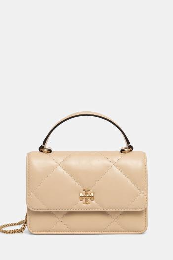 Tory Burch kézitáska Kira Diamond Quilt Mini bézs, 158326-700