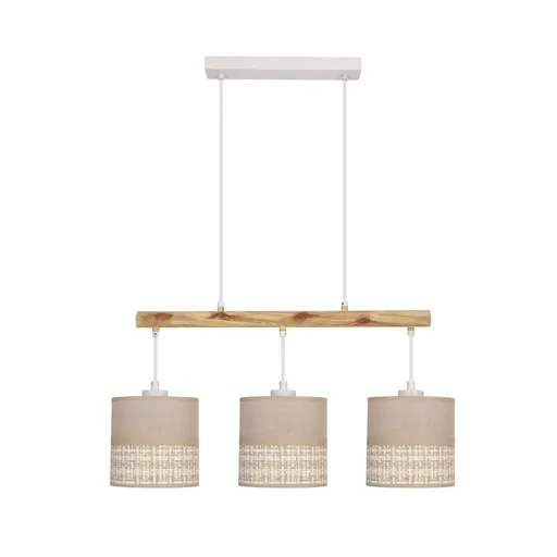 Závěsná lampa Izotto bílá 3x60W E27 béžové stínidlo