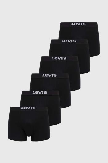 Boxerky Levi's 6-pack pánské, černá barva