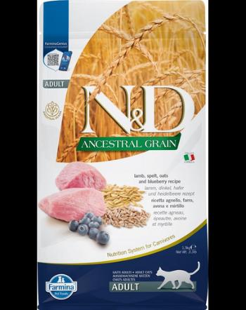 FARMINA N&amp;D Low Grain Adult Cat cu miel și afine 1.5 kg