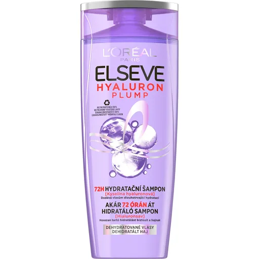 L'Oréal Paris Hydratační šampon s kyselinou hyaluronovou Elseve Hyaluron Plump 72H (Hydrating Shampoo) 250 ml - náhradní náplň