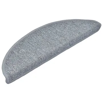 Kobercové nášlapy na schody 15 ks světle šedé 56×17×3 cm (322370)
