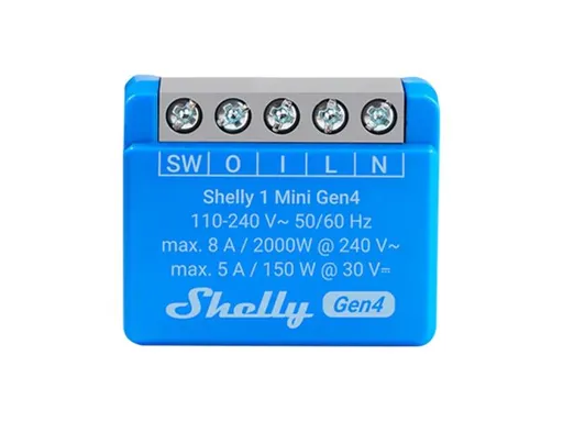 Smart Switch SHELLY 1 Mini Gen4 WiFi Zigbee Bluetooth Matter