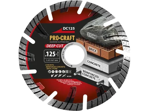 Kotouč řezný diamantový 125mm PROCRAFT DC125 Deep Cut