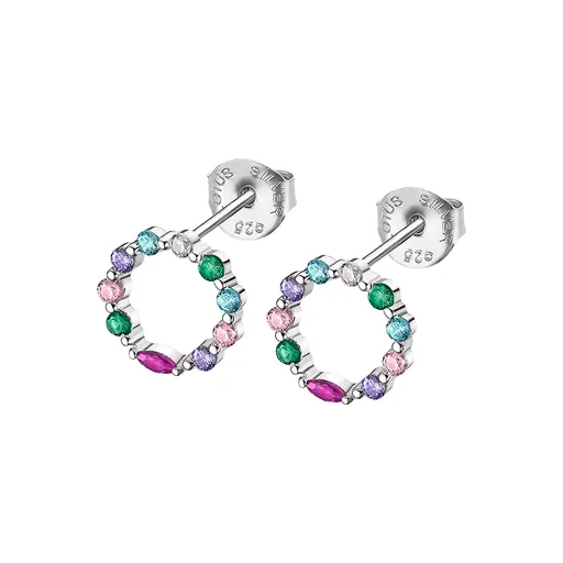 Lotus Silver Stříbrné náušnice pro ženy třpytivý kroužek LP3246-4/1