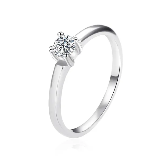 Agato Okouzlující stříbrný prsten se zirkonem AGT-R05W 54 mm