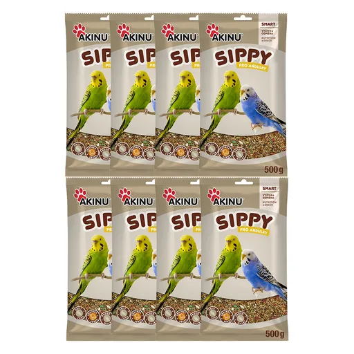 Akinu SIPPY DELUXE Krmivo pro andulky 8 x 500 g