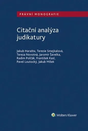 Citační analýza judikatury - Jakub Harašta