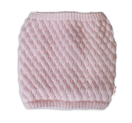 Baby Nellys Pletený nákrčník/komínek  - růžový
