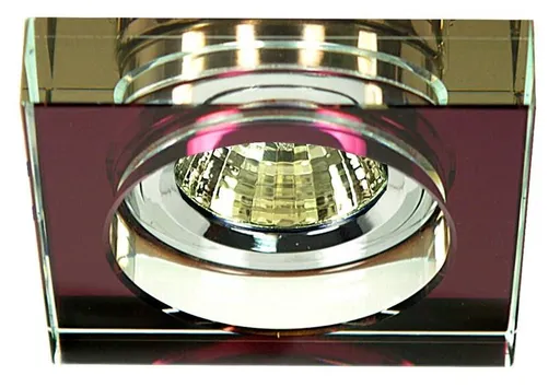 Čtvercové stropní svítidlo fialové MR16 SS-16 očko