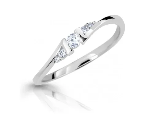 Cutie Jewellery Okouzlující prsten z bílého zlata se zirkony Z6720-3054-10-X-2 64 mm