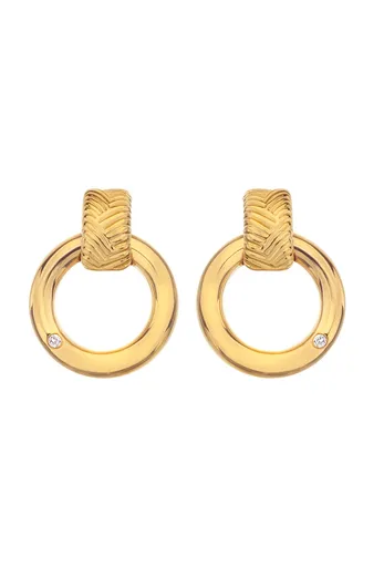 Hot Diamonds Elegantní pozlacené náušnice s diamanty Jac Jossa Hope DE677