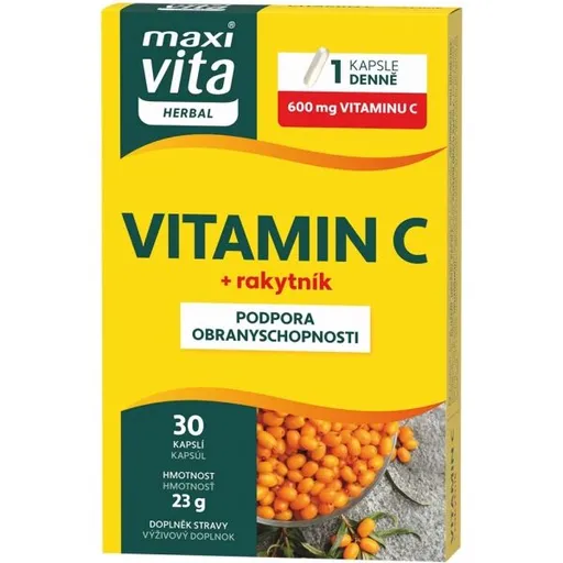 VITAR MAXI VITA HERBAL VITAMIN C + RAKYTNÍK 30 CAPS Doplněk stravy, , velikost