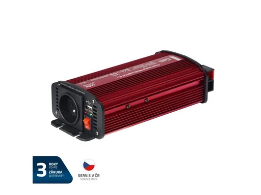 Měnič napětí GETI GPI 612 12V/230V 600W USB